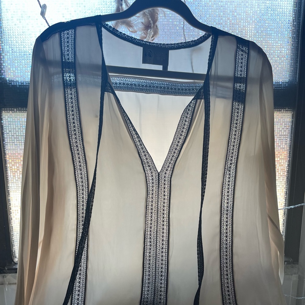 Lanvin lace trim blouse